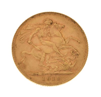 Lot 282 - George V gold sovereign, 1911