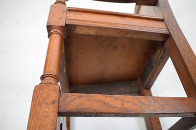 Lot 593 - Early 20th Century child's craftsman-made inlaid oak Wainscot chair