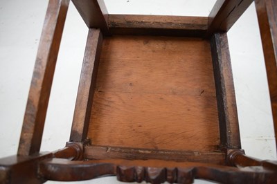 Lot 593 - Early 20th Century child's craftsman-made inlaid oak Wainscot chair
