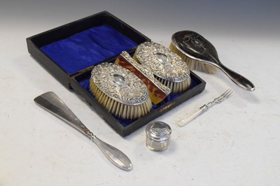Lot 162 - Quantity of silver dressing table requisites etc