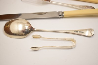 Lot 104 - George V cased part canteen of Old English pattern silver flatware