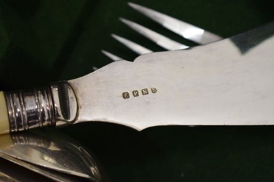Lot 104 - George V cased part canteen of Old English pattern silver flatware