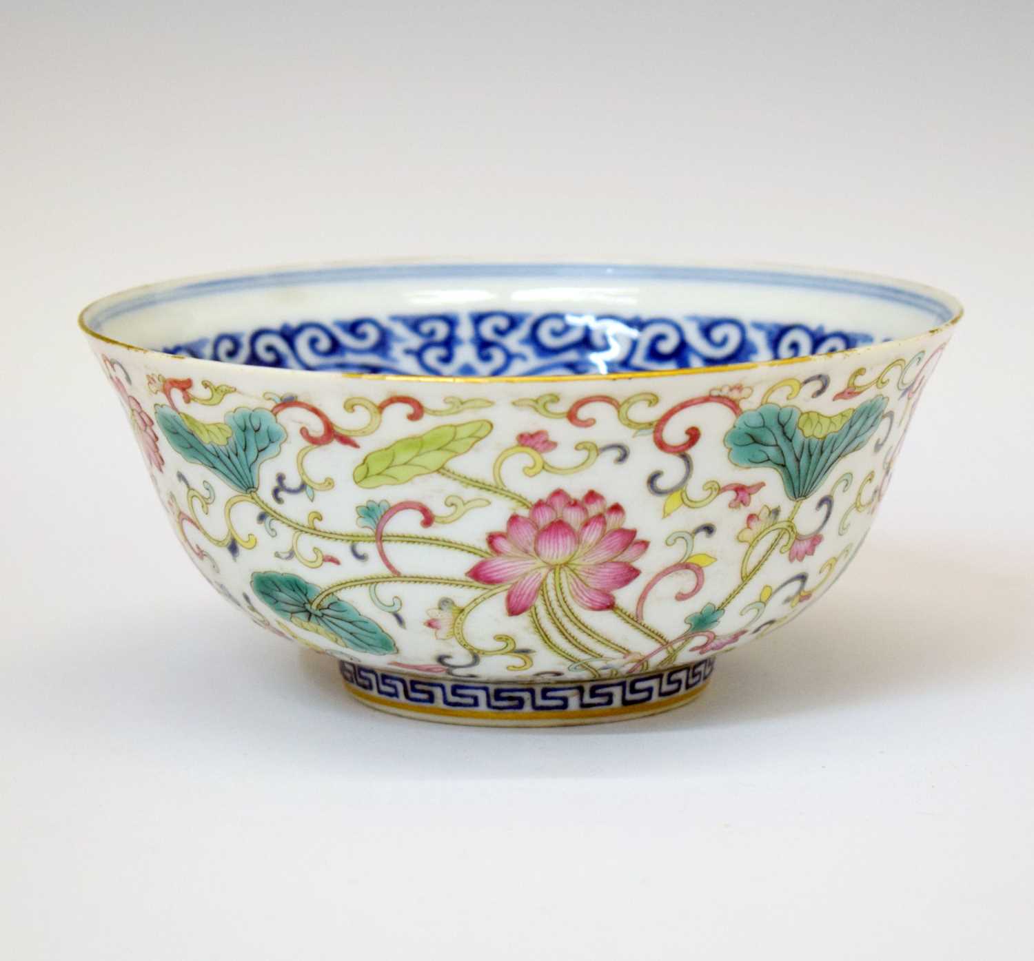 Lot 344 - Chinese Canton Famille Rose porcelain ‘Lotus’ bowl