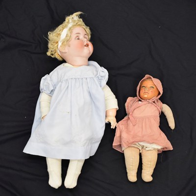 Lot 476 - Early 20th century Simon & Halbig bisque head doll