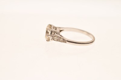 Lot 4 - Platinum and diamond solitaire ring