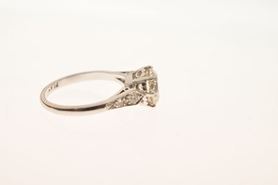 Lot 4 - Platinum and diamond solitaire ring