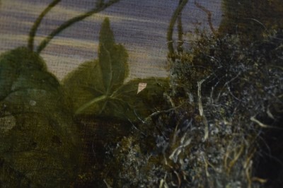 Lot 430 - Attributed to William H. Ward (fl.1850-1882) - Oil on canvas - Still life of fruit and birds nest