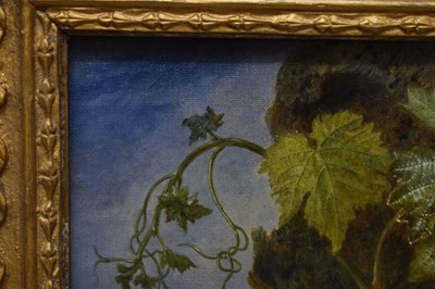 Lot 430 - Attributed to William H. Ward (fl.1850-1882) - Oil on canvas - Still life of fruit and birds nest