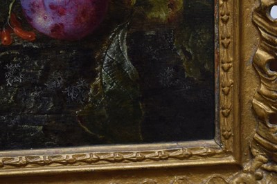 Lot 430 - Attributed to William H. Ward (fl.1850-1882) - Oil on canvas - Still life of fruit and birds nest