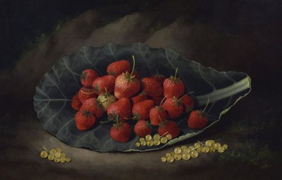 Lot 431 - George Crisp (fl. c. 1875-1914) - Oil on canvas - Still life with fruit