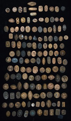 Lot 155 - Collection of approximately one hundred and forty Grand Tour style cast metal intaglios