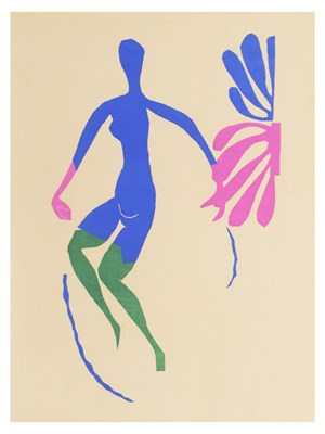 Lot 489 - After Henri Matisse, (1869-1954) - 'Nu Bleu V’, lithograph cut-out