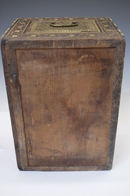 Lot 367 - 18th century Indian ivory-inlaid hardwood table cabinet