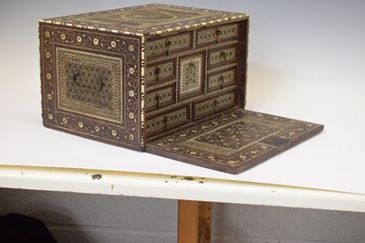 Lot 367 - 18th century Indian ivory-inlaid hardwood table cabinet