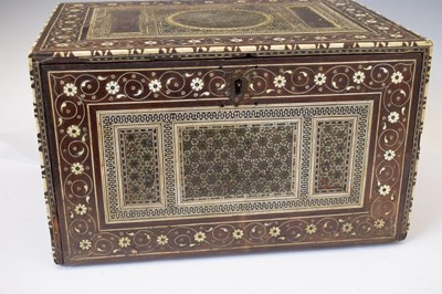 Lot 367 - 18th century Indian ivory-inlaid hardwood table cabinet