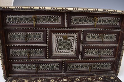 Lot 367 - 18th century Indian ivory-inlaid hardwood table cabinet