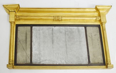 Lot 703 - Early 19th century giltwood overmantel mirror