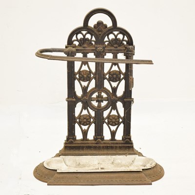 Lot 746 - Late Victorian cast iron stick stand