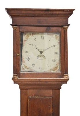 Lot 676 - Early 19th century pine 30-hour longcase clock, H. Squier, Bedeford