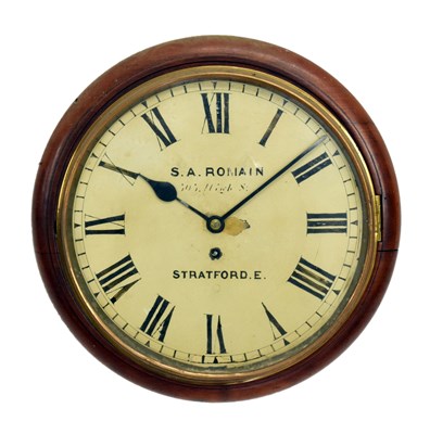 Lot 692 - Mahogany-cased single fusee wall clock