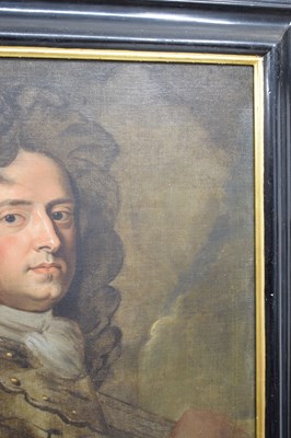 Lot 397 - Circle of Sir Godfrey Kneller, (1646-1723) - Oil on canvas – Portrait of a gentleman