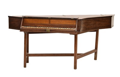 Lot 290 - George III mahogany-cased bentside spinet