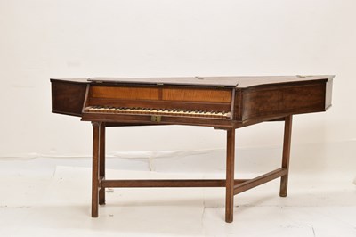 Lot 290 - George III mahogany-cased bentside spinet