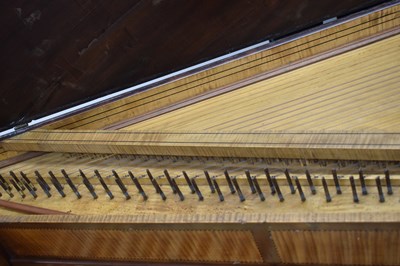 Lot 290 - George III mahogany-cased bentside spinet