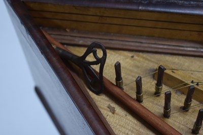 Lot 290 - George III mahogany-cased bentside spinet