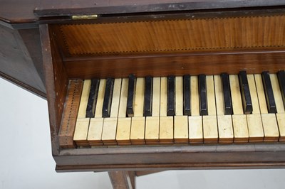 Lot 290 - George III mahogany-cased bentside spinet