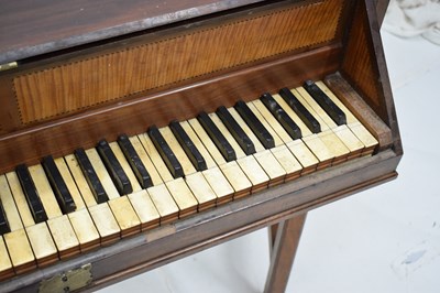 Lot 290 - George III mahogany-cased bentside spinet