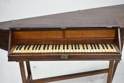 Lot 290 - George III mahogany-cased bentside spinet