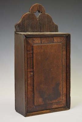 Lot 365 - George III oak candlebox