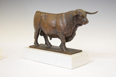 Lot 180 - Sally Arnup, FRBS, ARCA, (1930-2015) - Limited edition bronze Longhorn bull