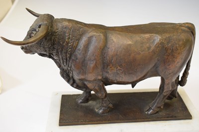 Lot 180 - Sally Arnup, FRBS, ARCA, (1930-2015) - Limited edition bronze Longhorn bull