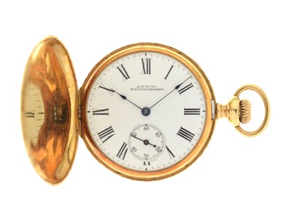 Lot 205 - Lady's 18K yellow metal 'Lady Waltham' fob watch