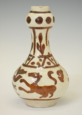 Lot 602 - 19th century Persian bottle vase or guglet