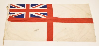 Lot 470 - 20th century cotton British naval white ensign flag