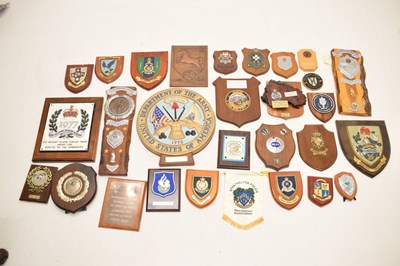 Lot 369 - Quantity of commemorative and foreign police wooden presentation plaques