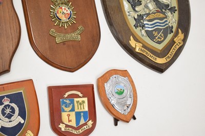 Lot 369 - Quantity of commemorative and foreign police wooden presentation plaques