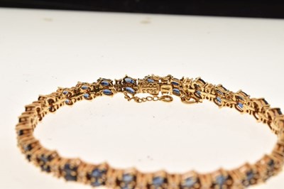 Lot 32 - Sapphire and diamond bracelet