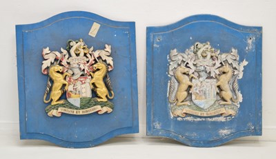 Lot 422 - Two cast metal City of Bristol coat of arms wall plaques