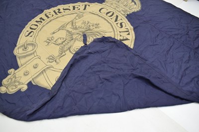 Lot 420 - Early 20th century large treated cotton flag for 'Somerset Constabulary’