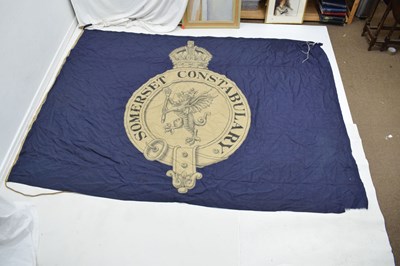 Lot 420 - Early 20th century large treated cotton flag for 'Somerset Constabulary’