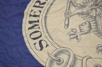 Lot 420 - Early 20th century large treated cotton flag for 'Somerset Constabulary’