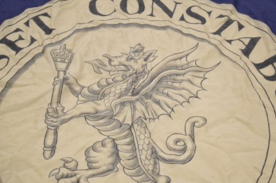 Lot 420 - Early 20th century large treated cotton flag for 'Somerset Constabulary’