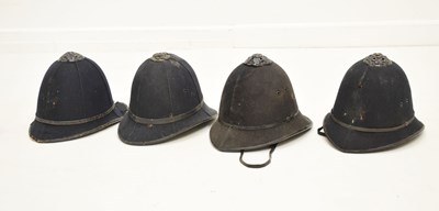 Lot 344 - Four mid 20th century police officer's Custodian Helmets