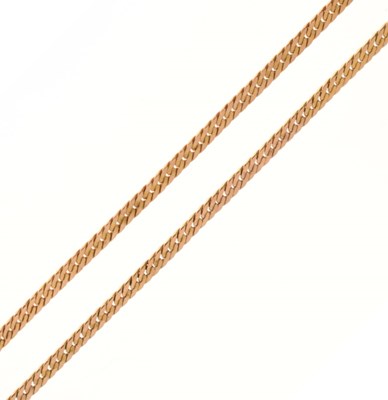 Lot 105 - Italian herringbone yellow metal necklace