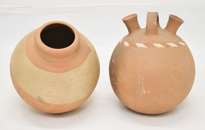 Lot 541 - Terracotta two-spouted vessel, etc.