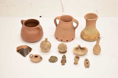 Lot 542 - Group of terracotta vessels, fragments, etc